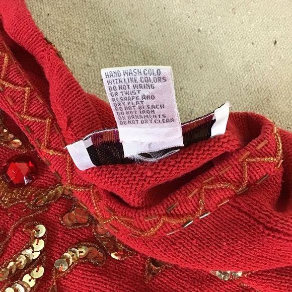 Diane Marco  Vintage sequins Embellished off the shoulder Sweater Women size 18W - Picture 6 of 9